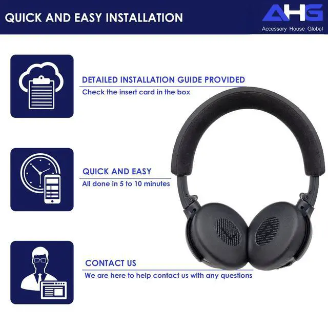 Alt view image 7 of 7 - Replacement SoundLink OE Ear Pads Cushions. Compatible with Bose SoundLink on Ear Headphones, On Ear Wireless, on-Ear 2 (OE2) and SoundTrue OE Headphones (Triple Black)