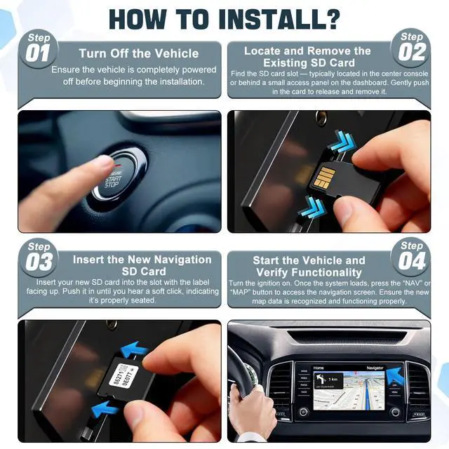 Alt view image 6 of 7 - 2026 Navigation SD Card Update for Toyota - Compatible with Toyota Tacoma, Highlander, RAV4, Tundra, 4Runner, Sienna, Prius, Venza, Mirai, Corolla | Model 86271-0E077 | GPS Map for USA and Canada