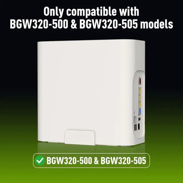 Alt view image 5 of 7 - Wall Mount for AT&T Fiber (Arris) BGW320,Heavy Metal Wall Mount for AT&T BGW-320 Internet Modem Gateway +Original Power Bricks Holder,Easy Install with All Hardware Included(White Holder Only)