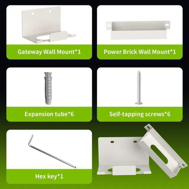 Alt view image 7 of 7 - Wall Mount for AT&T Fiber (Arris) BGW320,Heavy Metal Wall Mount for AT&T BGW-320 Internet Modem Gateway +Original Power Bricks Holder,Easy Install with All Hardware Included(White Holder Only)