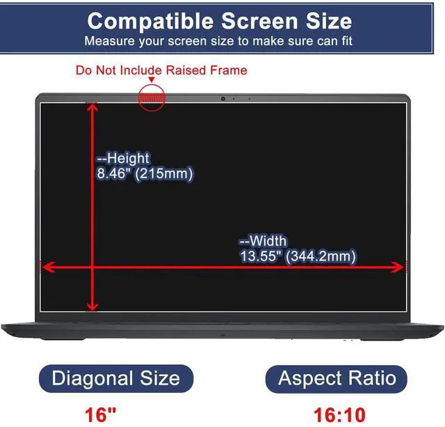Alt view image 2 of 7 - Tempered Glass Screen Protector for Lenovo ideapad 5/5i Pro 16 & Slim 3/5/7 16 & Flex 5 16, Yoga 7i 2-in-1 16, & Gaming 16, Lenovo Thinkpad T16/P16/Z16, & Legion 16, 9H, 16 inch Anti Fingerprint