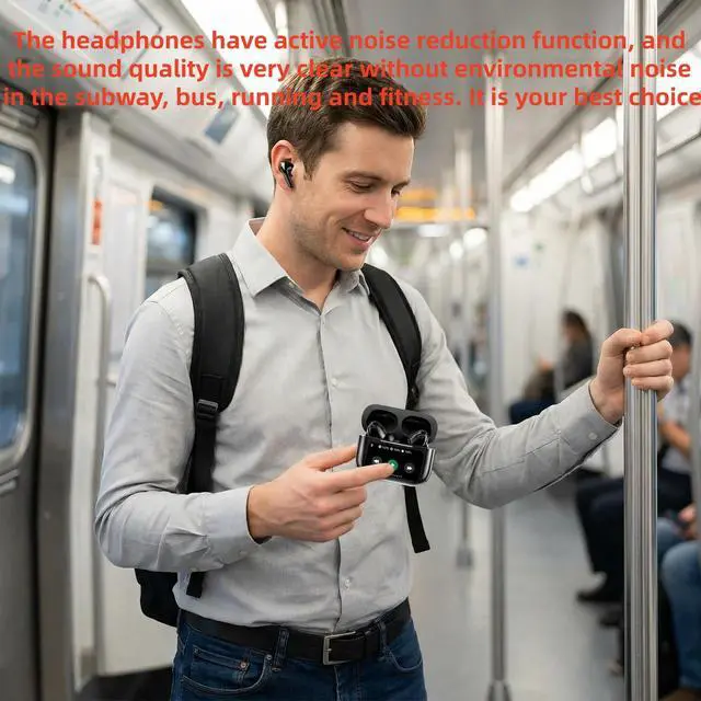 Alt view image 4 of 7 - Wireless Bluetooth Earphones, AI Bluetooth Wireless Earbuds, Active Noise Cancelling Earphones, Real-time Translation Earphones, high Fidelity Sound Quality Function