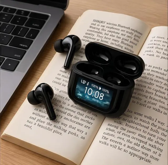 Alt view image 6 of 7 - Wireless Bluetooth Earphones, AI Bluetooth Wireless Earbuds, Active Noise Cancelling Earphones, Real-time Translation Earphones, high Fidelity Sound Quality Function