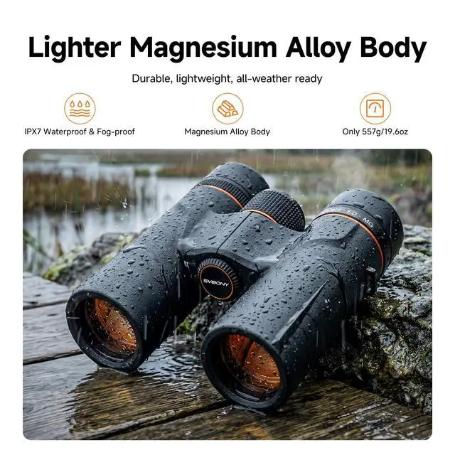 Alt view image 4 of 7 - SA207 8x32 APO Flat Field Binoculars, ED Glass for Bird Watching | Wildlife, Adults, FBMC & Phase Coating Dielectric Coating, Color Accuracy, Compact Waterproof Binocular,Magnesium Alloy(557g)