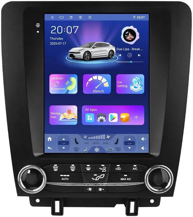 Main image of Android 14 Stereo Car Radio for Ford Mustang (2010-2014), 8Core 4G+64G GPS Navigation with 9.7 inch QLED Touchscreen via Carplay Android Auto SWC Bluetooth 5.4 EQ USB TPMS