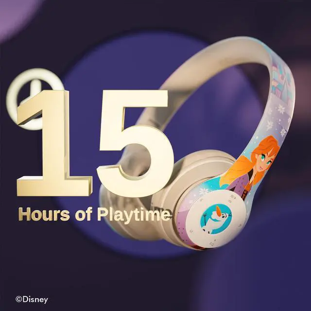 Alt view image 2 of 7 - Disney Frozen Bluetooth Headphones - Over The Ear Bluetooth Wireless Headset with Built-in Mic and Up to 15 Hrs Playtime - Disney Frozen Gifts for Women Men All Fans of Olaf, Anna and Elsa Gifts