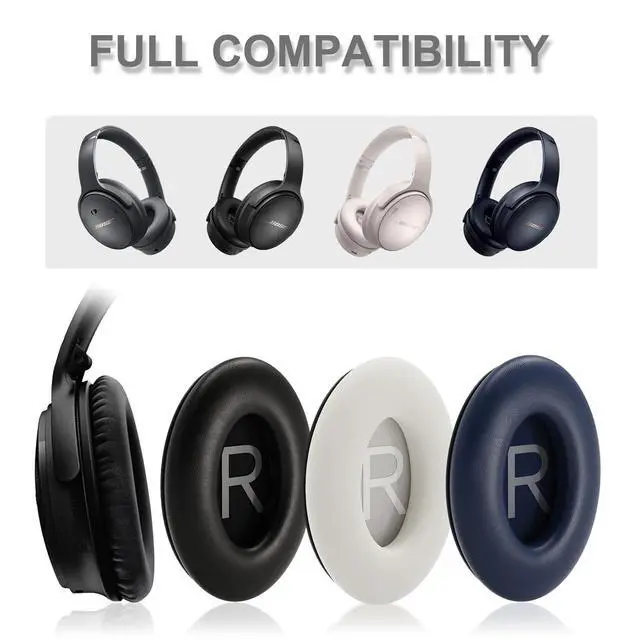 Alt view image 2 of 7 - Replacement Ear Pads for Bose QC45, QC SE, QC45 SE Headphone, White | Compatible with Bose QuietComfort, QuietComfort 45 (45 SE), QuietComfort SE Headphones, Headphone Earpads Cushions