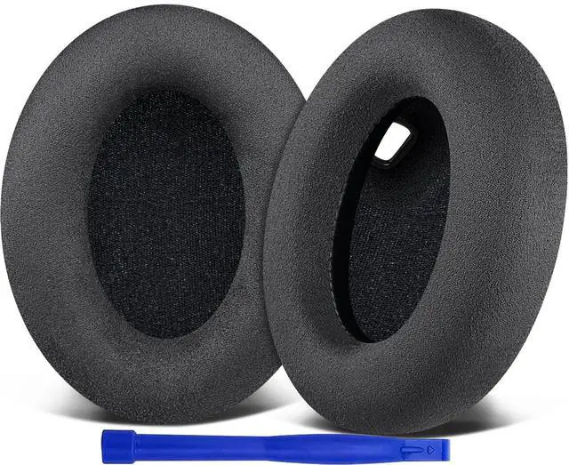 Main image of Micro Suede Earpads for Sony WH-1000XM4 Headphones, Ear Pads Cushions with Noise Isolation Foam, Added Thickness, Without Affecting Sensor - Black