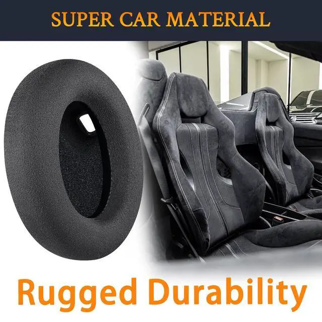 Alt view image 4 of 6 - Micro Suede Earpads for Sony WH-1000XM4 Headphones, Ear Pads Cushions with Noise Isolation Foam, Added Thickness, Without Affecting Sensor - Black