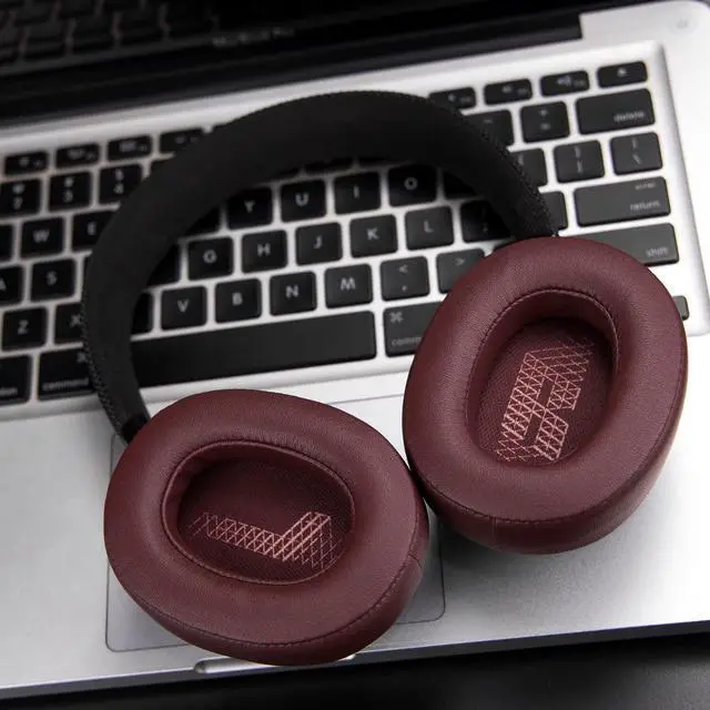 Alt view image 3 of 7 - Professional Replacement Ear Pads for JBL Live 500BT/Live 500 BT Around-Ear Wireless Headphone, Earpads Cushions with Softer Protein Leather, Noise Isolation Foam - Red