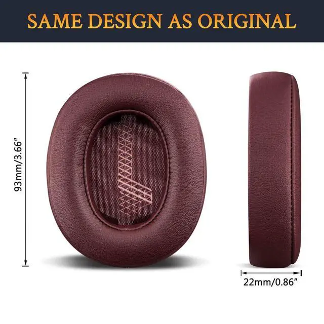 Alt view image 7 of 7 - Professional Replacement Ear Pads for JBL Live 500BT/Live 500 BT Around-Ear Wireless Headphone, Earpads Cushions with Softer Protein Leather, Noise Isolation Foam - Red