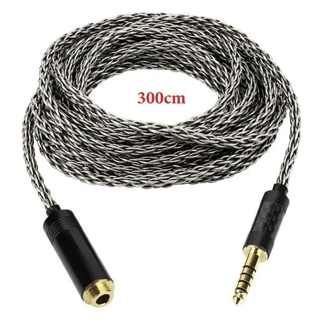 Alt view image 2 of 6 - Apollo 6NOCC 4.4mm Balanced Cable Single Crystal Copper Upgrade Extension Cord, 4.4mm Male to Female Replacement Cord for HiFi Headset (9.8ft / 3m)