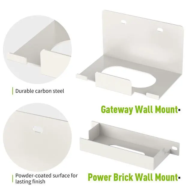 Alt view image 2 of 7 - Wall Mount for AT&T Fiber (Arris) BGW320,Heavy Metal Wall Mount for AT&T BGW-320 Internet Modem Gateway +Original Power Bricks Holder,Easy Install with All Hardware Included(White Holder Only)