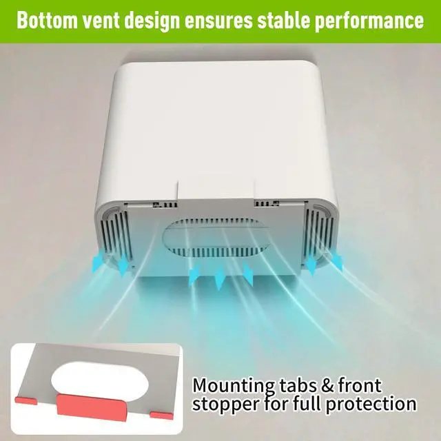 Alt view image 4 of 7 - Wall Mount for AT&T Fiber (Arris) BGW320,Heavy Metal Wall Mount for AT&T BGW-320 Internet Modem Gateway +Original Power Bricks Holder,Easy Install with All Hardware Included(White Holder Only)