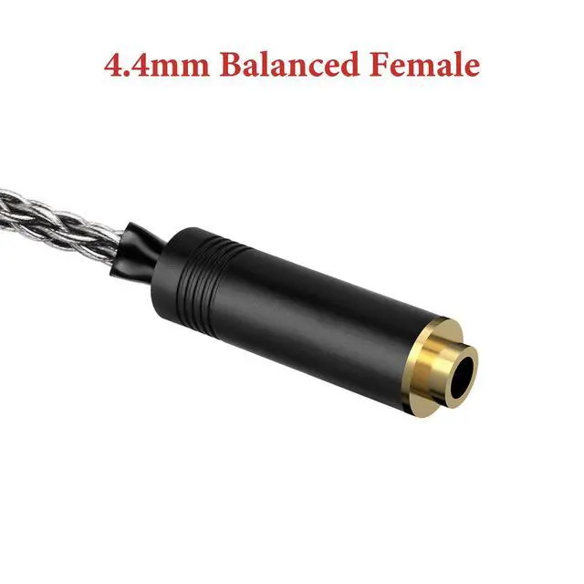 Alt view image 4 of 6 - Apollo 6NOCC 4.4mm Balanced Cable Single Crystal Copper Upgrade Extension Cord, 4.4mm Male to Female Replacement Cord for HiFi Headset (9.8ft / 3m)