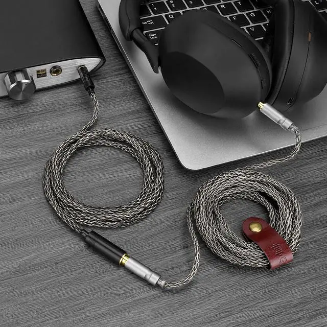 Alt view image 6 of 6 - Apollo 6NOCC 4.4mm Balanced Cable Single Crystal Copper Upgrade Extension Cord, 4.4mm Male to Female Replacement Cord for HiFi Headset (9.8ft / 3m)