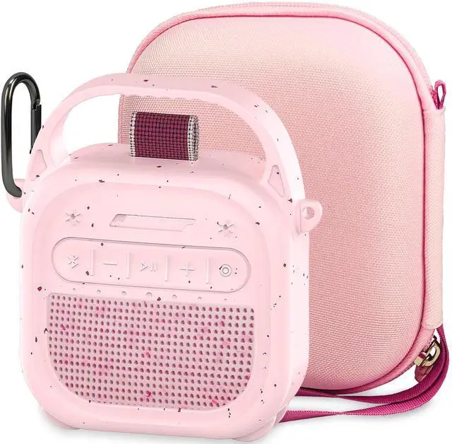 Main image of Protective Case for Bose SoundLink Micro 2nd Gen Bluetooth Speaker | Hard Carrying Case and Silicone Cover for Micro 2 Portable Speaker Accessories (Petal Pink)