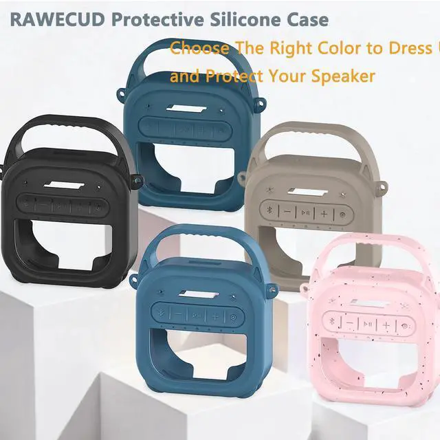 Alt view image 7 of 7 - Protective Case for Bose SoundLink Micro 2nd Gen Bluetooth Speaker | Hard Carrying Case and Silicone Cover for Micro 2 Portable Speaker Accessories (Petal Pink)