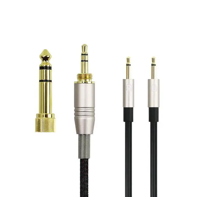Alt view image 3 of 6 - Dual 2.5mm to 3.5mm & 6.3mm Adapter Replacement Cable Compatible with Monolith M1060, M1060C, M565, M565 Headphones 1.2meters/4feet