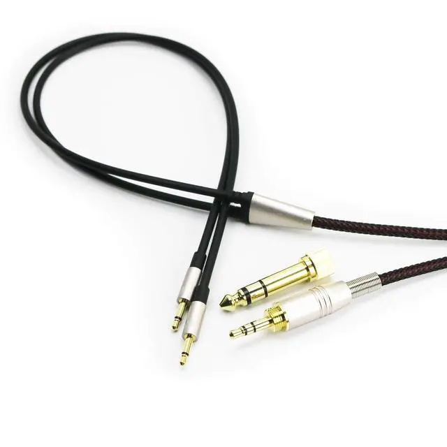 Alt view image 4 of 6 - Dual 2.5mm to 3.5mm & 6.3mm Adapter Replacement Cable Compatible with Monolith M1060, M1060C, M565, M565 Headphones 1.2meters/4feet