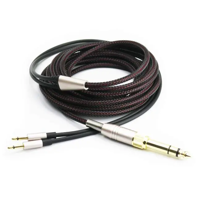 Alt view image 6 of 6 - Dual 2.5mm to 3.5mm & 6.3mm Adapter Replacement Cable Compatible with Monolith M1060, M1060C, M565, M565 Headphones 1.2meters/4feet