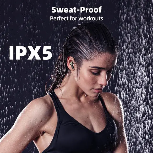 Alt view image 3 of 7 - Wireless Earbuds with TikTok Remote Control, Bluetooth 5.3 Earphones with 40Hrs Playtime, ENC Clear Call Mic (Not ANC)13mm Deep Bass, Smart Headphones for iPhone Laptop Computer Sports(black)