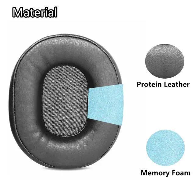 Alt view image 2 of 5 - Ear Pads Cushion Replacement for David Clark DC ONE-X Pilot Headphones | Earpads Cushion Upgrade Thicker Earpads,Memory Foam,Protein Leather,Black