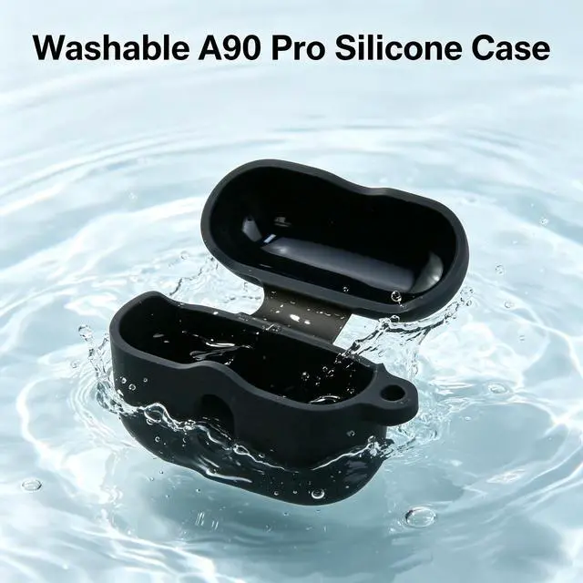 Alt view image 3 of 3 - Case for Btootos A90 Pro Wireless Earbuds Cover Black Protector Silicone Skin
