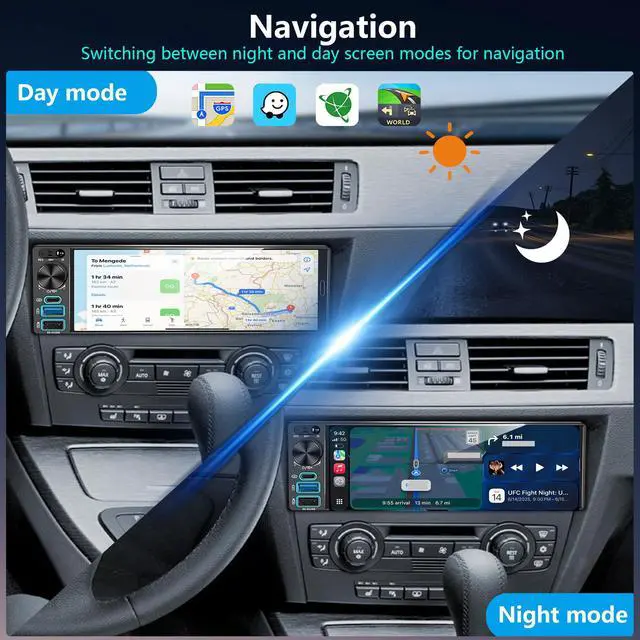 Alt view image 3 of 7 - Single Din Car Stereo - Upgrade Your Old Car, 6.5" with Wireless Apple CarPlay & Android Auto, Car Radio with Bluetooth, Backup Camera Ready, FM/USB/SWC/MIC