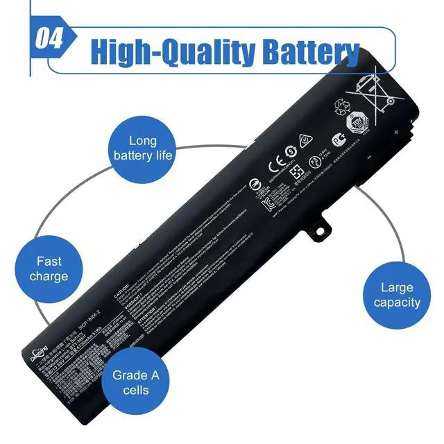 Alt view image 5 of 6 - BTY-M6H Laptop Battery Compatible with MSI GE72 GP62 GL62M GE62 PE60 PE70 GP72 Series Notebook GE62VR GE63 GE63VR GE72VR GE73 GE73VR GL62 GL7G P62MVR GP72 GL62M GP72MVR 10.86V 51Wh 4730mAh