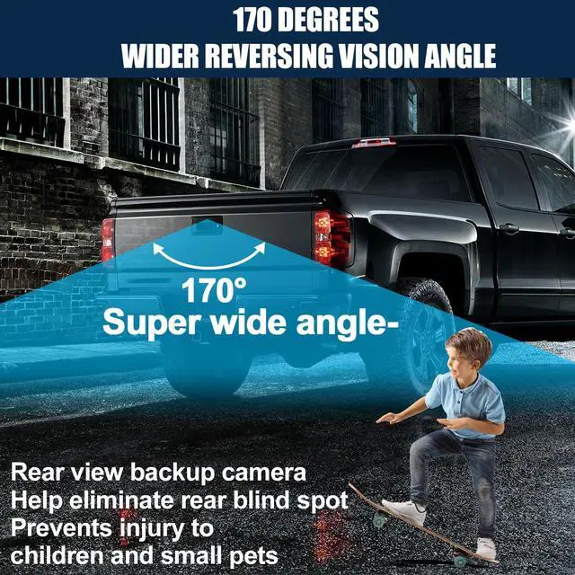 Alt view image 3 of 6 - Backup Rear View Camera Compatible with 2016 2017 2018 2019 Silvera-do Sierra 1500 2500 3500 Park Assist Reverse Cameras with Power Tailgate Plug Replaces 84062896,23363727