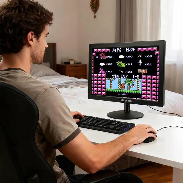 Alt view image 5 of 7 - 15 Inch Monitor HD 1024 * 768 Screen with VGA, HDMI, 4:3 Aspect Ratio, 60 Hz, VESA Mountable, TN Panel Monitor for PC, Computer, Laptop, Raspberry Pi, Black