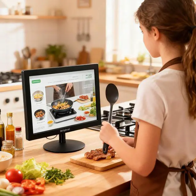 Alt view image 6 of 7 - 15 Inch Monitor HD 1024 * 768 Screen with VGA, HDMI, 4:3 Aspect Ratio, 60 Hz, VESA Mountable, TN Panel Monitor for PC, Computer, Laptop, Raspberry Pi, Black
