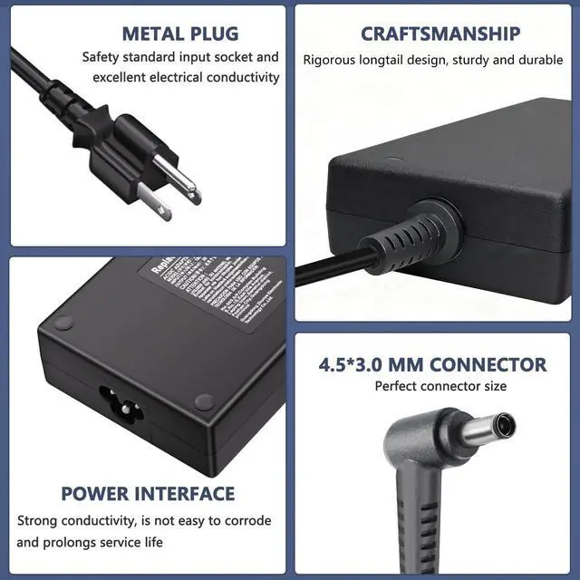 Alt view image 7 of 7 - 20V 12A 240W Laptop Charger for MSI Katana 15 17 B13V B13VFK B13VGK B12V B12VGK B12VFK B12VEK Crosshair 15 16 17 Katana GF76 Stealth 14 Studio GS66 GF66 GF76 GL66 GL76-4.5 * 3.0MM