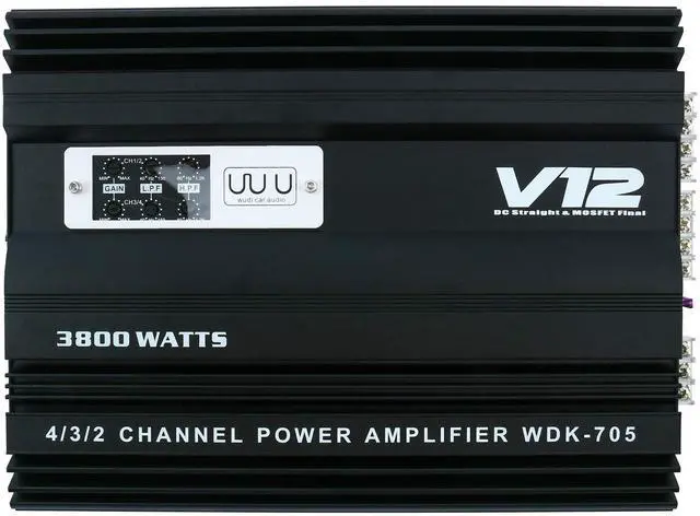 Main image of 4 Channel High Power Amplifier - Slim Stereo 4 Channel Car Audio Stereo Amplifier Amp 4Ohm