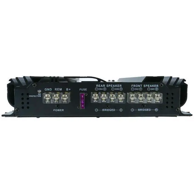 Alt view image 4 of 7 - 4 Channel High Power Amplifier - Slim Stereo 4 Channel Car Audio Stereo Amplifier Amp 4Ohm