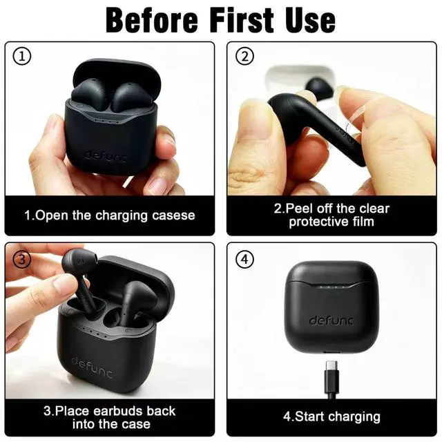Alt view image 2 of 7 - True LITE II Wireless Earbuds Bluetooth 6.0, Semi in-Ear Headphones with ENC Clear Calls, Low Latency, 20H Playtime, IPX4 Waterproof, Comfortable Fit with AI App Support