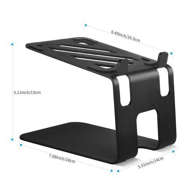 Alt view image 6 of 7 - Desktop Speaker Stands with Vibration Absorption Pads, Metal Speaker Stands Pair Support Up to 40lbs,Bookshelf Speaker Stands for Better Audio Experience (7.09 x 5.51 x 5.12 inch)