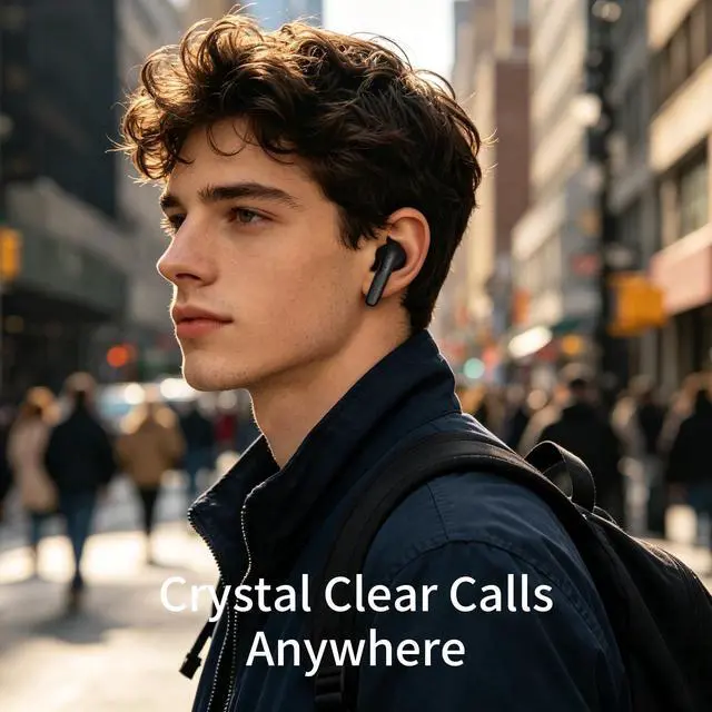Alt view image 4 of 7 - True LITE II Wireless Earbuds Bluetooth 6.0, Semi in-Ear Headphones with ENC Clear Calls, Low Latency, 20H Playtime, IPX4 Waterproof, Comfortable Fit with AI App Support