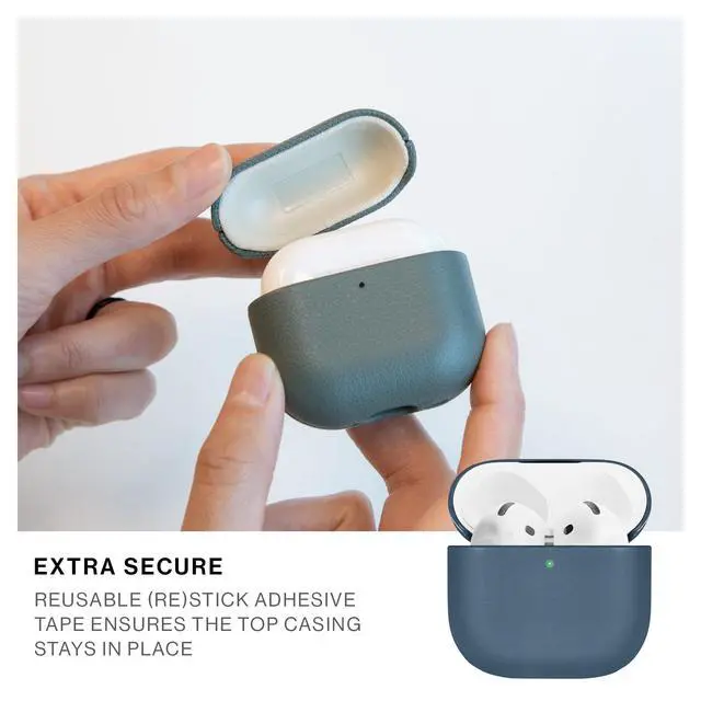 Alt view image 6 of 7 - (Re) Classic Case for AirPods 4 Premium Resistant & Recycled Materials Durable Protection Supports Wireless Chargers Compatible with AirPods 4 (Navy)
