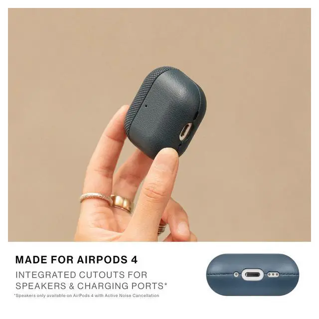 Alt view image 2 of 7 - (Re) Classic Case for AirPods 4 Premium Resistant & Recycled Materials Durable Protection Supports Wireless Chargers Compatible with AirPods 4 (Navy)