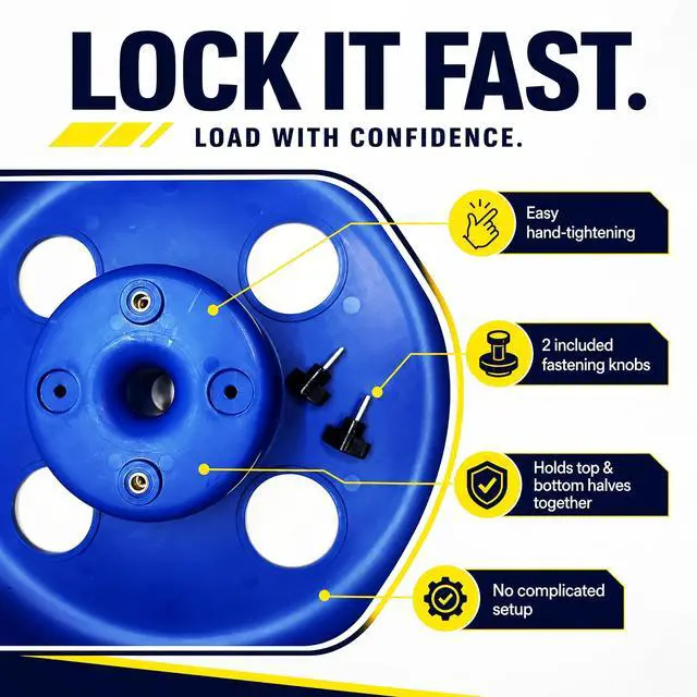 Alt view image 7 of 7 - NM-B Blue Wire Dispenser for 125-250 FT Wire Coils, Portable Electrical Wire Organizer, Heavy-Duty Polypropylene Cable Reel, Made in USA, 16" OD x 15" ID for Electricians & Contractors