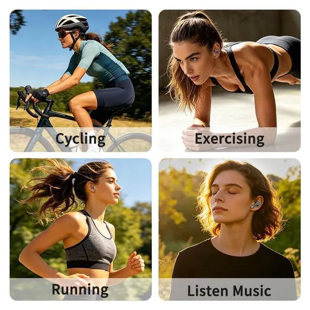 Alt view image 5 of 7 - IP7 Wireless Earbuds for Sport Bluetooth Earbuds with Bass Stereo for boy | Wireless earbuds with Bluetooth 6.1 ANC noise Reduction LED Display 90 hours playtime and IPX7 waterproof for Gym Running