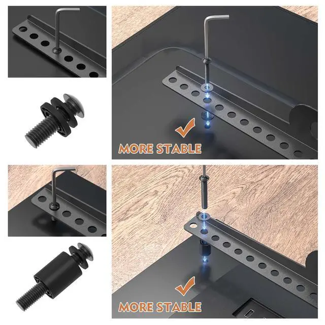 Alt view image 3 of 7 - TV Mount Screws Universal TV Installation Hardware Kit Includes M4 M5 M6 M8 Sets Screws and Spacers for Samsung, Vizio, LG, TCL, Sony, Sharp, Philips, Panasonic & More Up to 100" HTA001