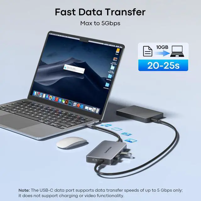 Alt view image 5 of 7 - Laptop Docking Station 3 Monitors, 8-in-1 USB C Dock with 2 HDMI, DP | USB C Docking Station Dual Monitor with 4K@60Hz HDMI, DisplayPort, USB A & USBC Data, 100W PD, USBC Adapter for Dell,HP