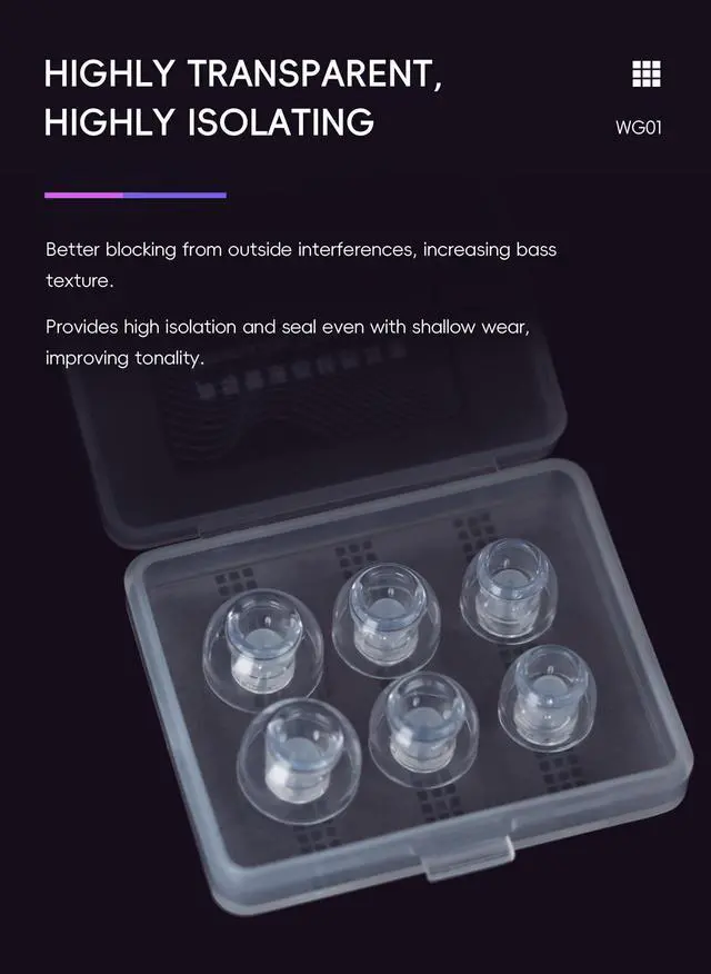 Alt view image 4 of 7 - WG01 Earbud Tips Wave Guided Liquid Silicone Eartips Replacement 3set