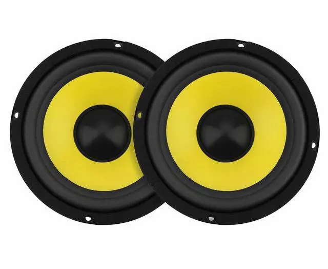 Main image of 2 Pieces 6 Inch Bass Loudspeaker Woofer Speaker, Wide Frequency Response Car Audio Stereo Speaker for Car Audio/Home Theaters (6'')