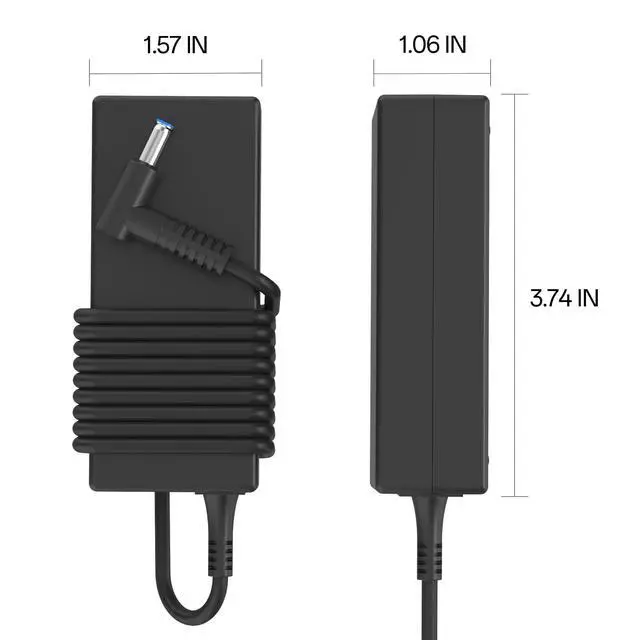 Alt view image 3 of 7 - 45w Smart ac Adapter Fit for HP 741727-001 721092-001 719309-001 TPN-CA14 L25296-002 Stream11 13 14 Pavilion 14 15 Elitebook G3 G4 ProBook G2 G3 G4 13252 19.5V 2.31A Power Charger Cord with Blue Tip