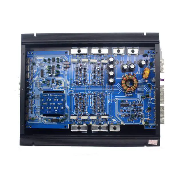 Alt view image 6 of 7 - 4 Channel High Power Amplifier - Slim Stereo 4 Channel Car Audio Stereo Amplifier Amp 4Ohm