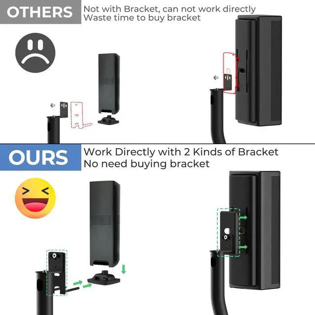 Alt view image 4 of 7 - Pack of 1 Height Adjustable Stand for Bose Speaker Stands, with Slideconnect Bracket, for Surround 700, OmniJewel Lifestyle 650, CineMate GS Series II, for Bose 700 Speakers Stands